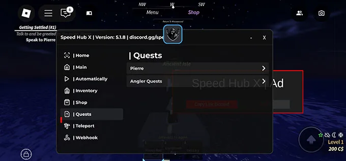 Speed Hub X Fisch Script